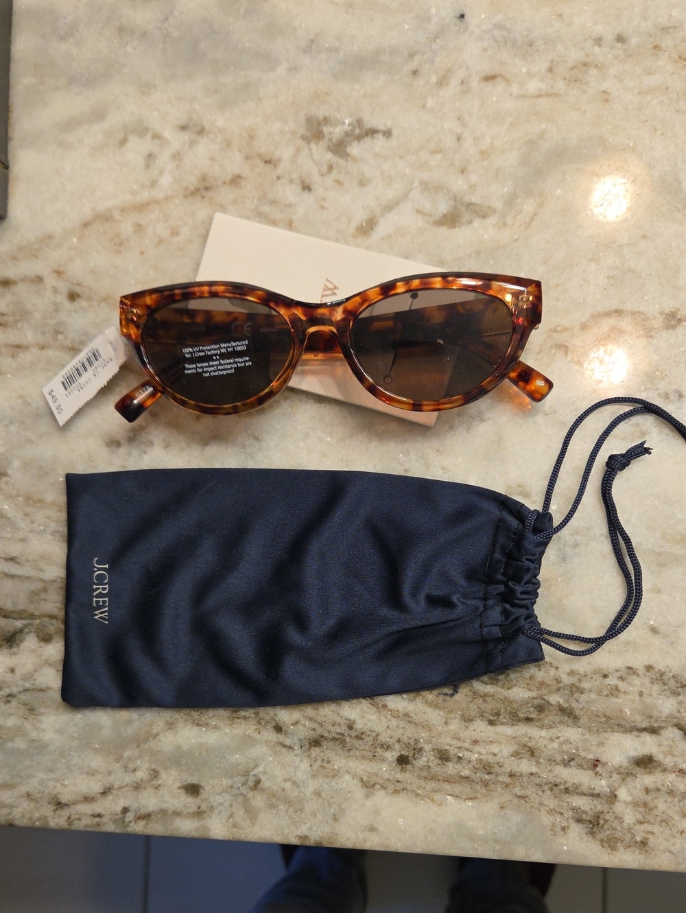 J. Crew Women’s Tortoise Cateye Sunglasses with Brown Lenses